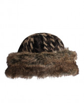 Toque fourrure tricot