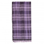 Chèche violet à carreaux