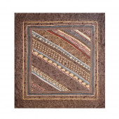 Carré de soie, obliques marron