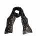 Foulard léopard noir en soie