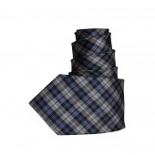 Cravate tartan gris