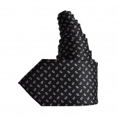 Cravate noire, cachemire blancs
