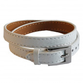 Bracelet en cuir blanc