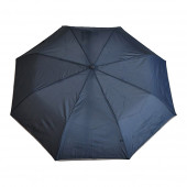 Parapluie bleu, liseré gris