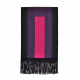 Echarpe Nevers noir/fushia/violet