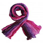Echarpe soie froissée, violette