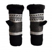 Mitaines jacquard noires