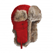Chapka imper rouge fausse fourrure