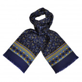 Foulard Carven Dandy bleu cachemire