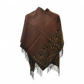 Poncho léopard marron