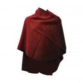 Poncho Sahara rouge arrondi