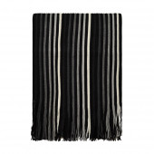 Echarpe XL rayée Noir/Gris