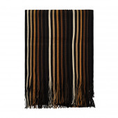 Echarpe XL rayée Noir/Marron