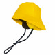 Chapeau de Pluie imperméable jaune, à large bord, avec jugulaire et protège oreilles, intérieur polaire